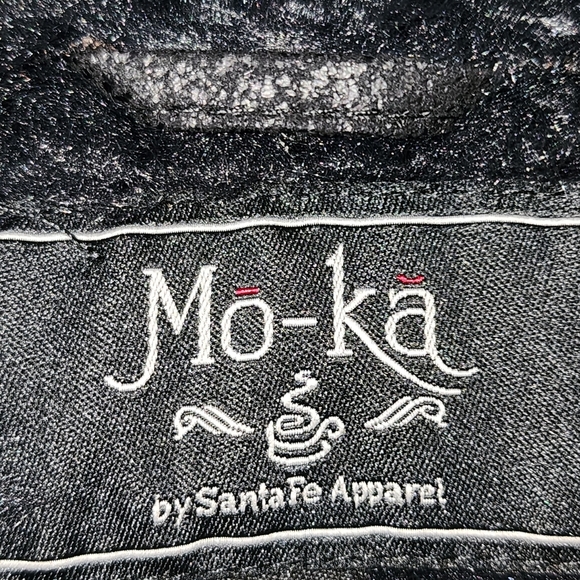 Mo Ka By Santa Fe Apparel Faux Suede And Leather Drape Vest Pockets Size Small - Picture 6 of 9